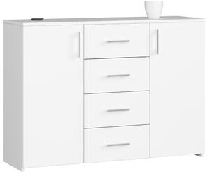 AKORD K45 Klasszikus Laminált Komód Fehér