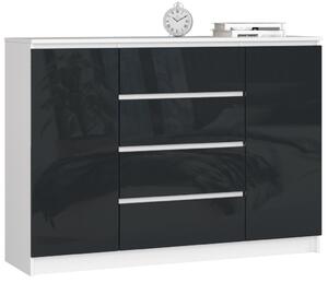 AKORD CLP K140 Komód Magasfényű Grafit MDF
