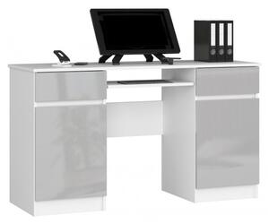 A5 íróasztal, 135x77x50, fehér/šedá