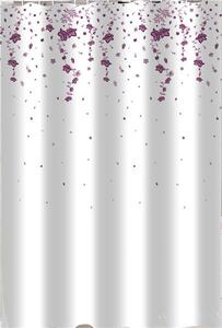 MINI FLOWERS - Impregnált textil zuhanyfüggöny - 180 x 200 cm