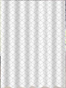SQUARE - Impregnált textil zuhanyfüggöny - 180 x 200 cm