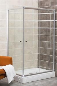 Favorit TWIN zuhanykabin szögletes aszimmetrikus - víztiszta 5 mm biztonsági üveggel -120 x 80 cm