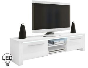 TV asztal/szekrény Helix (fehér + fényes fehér). 780040