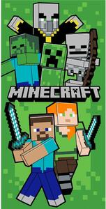 Zöld pamut gyerek fürdőlepedő 70x140 cm Minecraft Let´s Survive – Jerry Fabrics