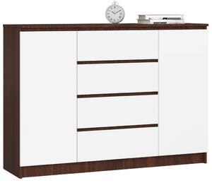 AKORD CLP K140 Komód Wenge-Fehér 4 Fiókos