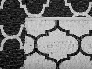 Kétoldalas fekete és fehér szőnyeg 140 x 200 cm ALADANA
