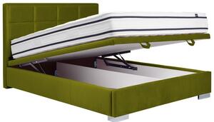 Maison Velvet ágyneműtartós ágykeret zöld 160cm
