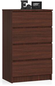 AKORD CLP K60 Komód Laminált Wenge 4 Fiókos