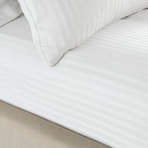 Fehér gumis damaszt lepedő 150x200 cm Satin Stripe – Catherine Lansfield