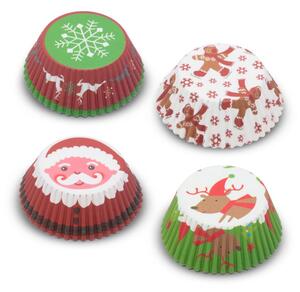4 -féle színes karácsonyi muffin papír (100 db)