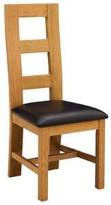 VidaXL Étkezőszék 2 pcs Tömör Tölgyfa Fekete 45 x 51 x 105 cm