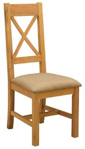 VidaXL Étkezőszék 2 pcs Tömör Tölgyfa Bézs 45 x 54 x 105 cm
