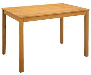 VidaXL Étkezőasztal 110 x 75 x 75 cm Tömör Tölgyfa Természetes