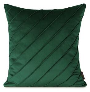 Nala3 bársony párnahuzat varrott mintával Sötétzöld 45x45 cm