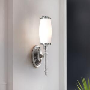 Elstead glamour klasszikus fali lámpa dryden fehér króm elsbath-dryden5-pc IP44