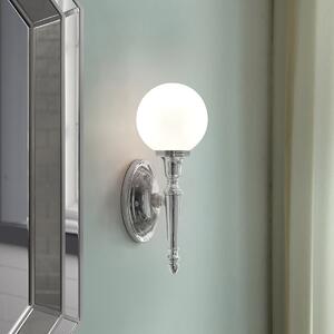 Elstead glamour klasszikus fali lámpa dryden fehér króm elsbath-dryden4-pc IP44