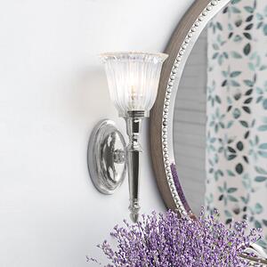 Elstead glamour klasszikus fali lámpa dryden króm átlátszó elsbath-dryden1-pc IP44