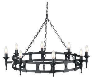 Elstead klasszikus csillár saxon fekete elssax8-blk