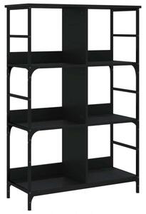 Fekete szerelt fa könyvespolc 78,5 x 33 x 117,5 cm (835249)