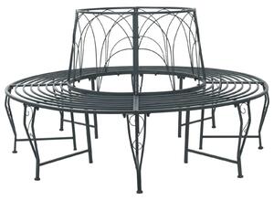 VidaXL Fa körüli pad, 8 személyes, Ø 160 x 89 cm, acél