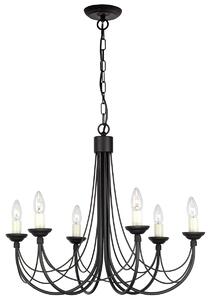 Elstead klasszikus csillár carisbrooke fekete elscb6-black