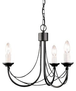 Elstead klasszikus csillár carisbrooke fekete elscb3-black