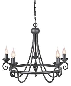 Elstead klasszikus csillár harlech fekete elshr5-black