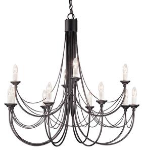 Elstead klasszikus csillár carisbrooke fekete elscb12-black
