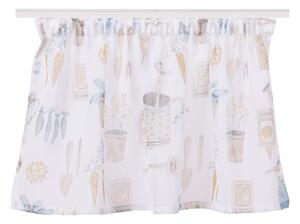 Krémszínű átlátszó függöny 125x50 cm Frutta – Mendola Fabrics