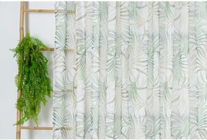 Zöld-bézs átlátszó függöny 300x260 cm Palmas – Mendola Fabrics