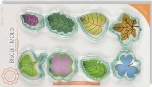 8 részes különböző levelek műanyag süti kiszúró készlet