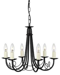 Elstead klasszikus csillár minster fekete elsmn6-black