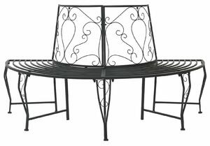 VidaXL Fa körüli pad 4 személyes 160 x 80 x 89 cm Acél Fekete