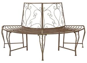 VidaXL Fa pad 4-Ülőhelyek száma 160 x 80 x 89 cm Acél Antik Barna