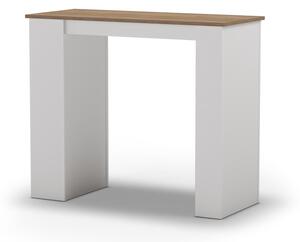 Bárasztal tölgyfa dekoros asztallappal 52x120 cm Peru – Marckeric