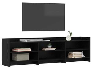 VidaXL TV szekrény 168 x 33 x 47 cm Fekete Tölgy Szerelt Fa