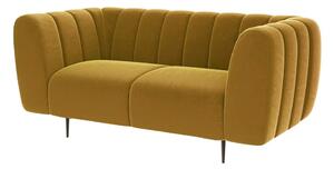 Shel mézsárga bársony kanapé , 170 cm - Ghado