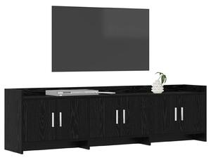 VidaXL TV szekrény 168 x 33 x 47 cm Fekete Tölgy Szerelt Fa