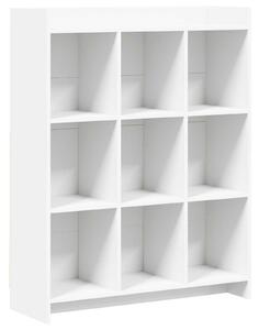 VidaXL Könyvszekrény Fehér 87,5 x 30 x 111 cm Szerelt Fa