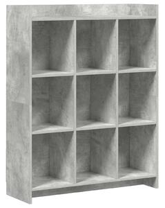 VidaXL Könyvszekrény Beton Szürke 87,5 x 30 x 111 cm Szerelt Fa