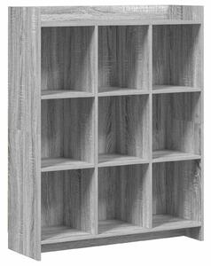 VidaXL Könyvszekrény Szürke Sonoma 87,5 x 30 x 111 cm Szerelt Fa