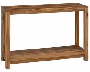 VidaXL Konzolasztal Természetes 110 x 35 x 75 cm Tömör Teakfa