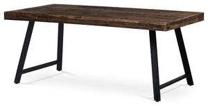 Modern Étkezőasztal Sötét Égetettfa Színben. Méret: 180x90x76 cm