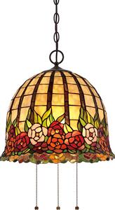 Quoizel klasszikus tiffany függeszték rosecliffe barna elsqz-rosecliffe-p