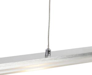 Függesztett lámpa acélból, üveglemezzel, LED-del, érintő dimmerrel - Platinum