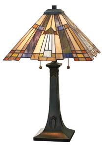 Quoizel klasszikus tiffany asztali lámpa inglenook antik bronz színezett elsqz-inglenook-tl