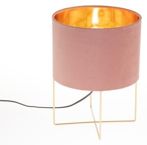 Modern asztali lámpa rózsaszín arannyal - Rosalina