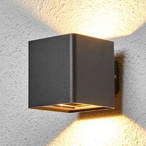 Lucande LED kültéri fali lámpa Aaron, antracit, IP54, fel/le, fel/le