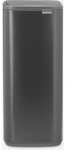 Brabantia Bo Touch Bin nyomófedeles hulladékgyűjtő, karcsú, négyzetes forma, műanyag tartály, 30L - O méret, acél, matt fekete - 238208