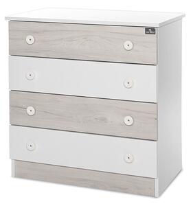 Lorelli Komód - White &amp; Light Oak -új
